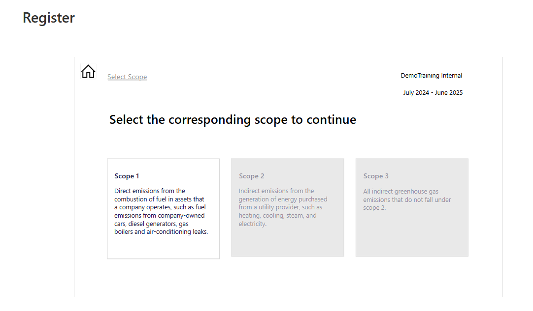 Carbon Track carbon accounting software: setting up sites and reporting structure